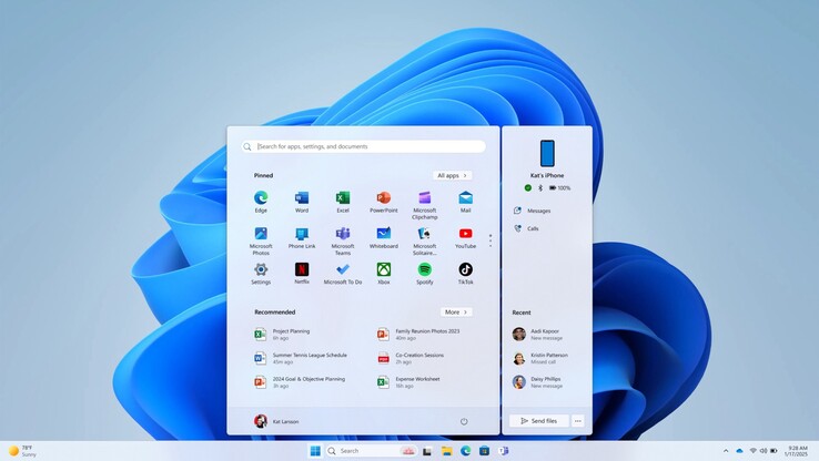 Windows 11 Start-menyen støtter nå iPhone Windows 11: Slik kom iPhone inn i Start-menyen